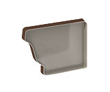 Заглушка желоба 120*86 левая RAL 8017 (коричнев.) фото Центр Металлокровли