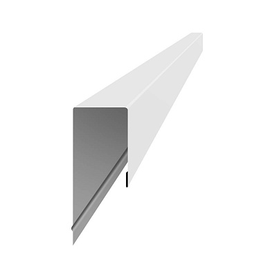 Планка заборная П-образная 10мм RAL9003 Белая 3.00 м