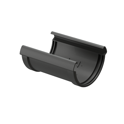 Соединитель желобов Дёке ЛЮКС Графит фото Центр Металлокровли