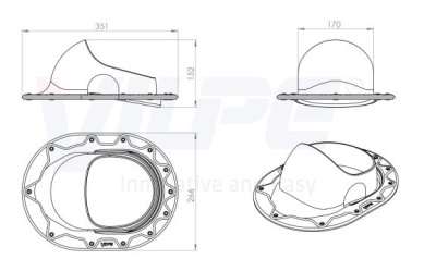 732568 Проходной элемент CLASSIC (красный) чертеж