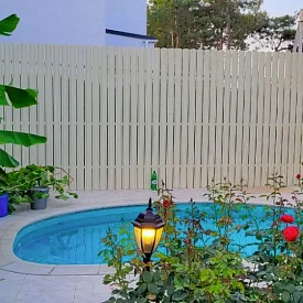 Палисадник из штакетника Узкий RAL1015 Слоновая Кость двусторонний